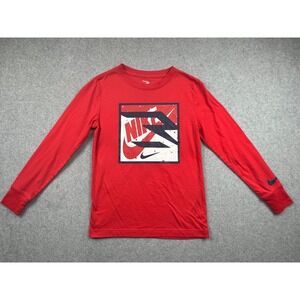 Nike 3 Brand Russell Wilson Boys Red Long Sleeve Graphic T-Shirt Size S 8-10